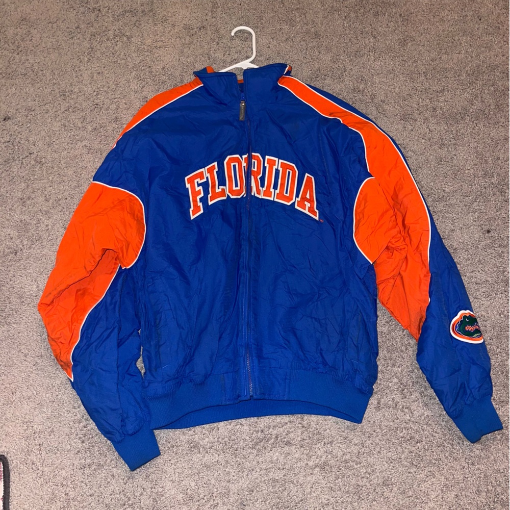 Majestic Florida Blue and Orange Bomber Jacket